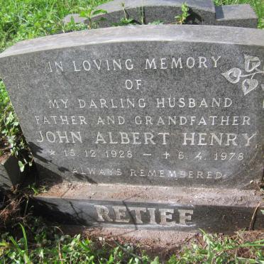 RETIEF Johan Albert Henry 1928-1978