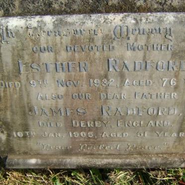 RADFORD James -1905 &amp; Esther -1932