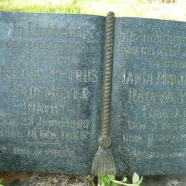 RADEMEYER Ignatius Petrus F. 1909-1965 &amp; Maria Magdalena 1913-1982