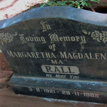 RALL Margaretha Magdalena 1921-1985