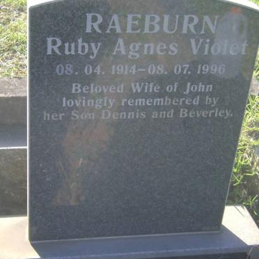 RAEBURN Ruby Agnes Violet 1914-1996