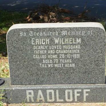 RADLOFF Erich Wilhelm -1991