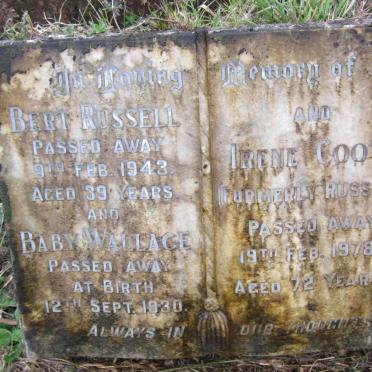 RUSSELL Bert -1943 :: RUSSELL Wallace 1930-1930 :: COOTE Irene formerly RUSSELL -1978