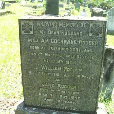 RODGER William Cochrane -1940 &amp; Jane -1942 :: RODGER William -1919