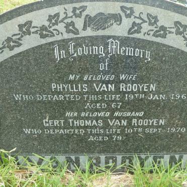 ROOYEN Gert Thomas, van -1970 &amp; Phyllis -1968