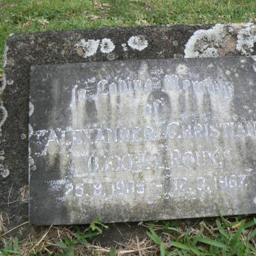 ROUX Alexander Christian, Le 1905-1967