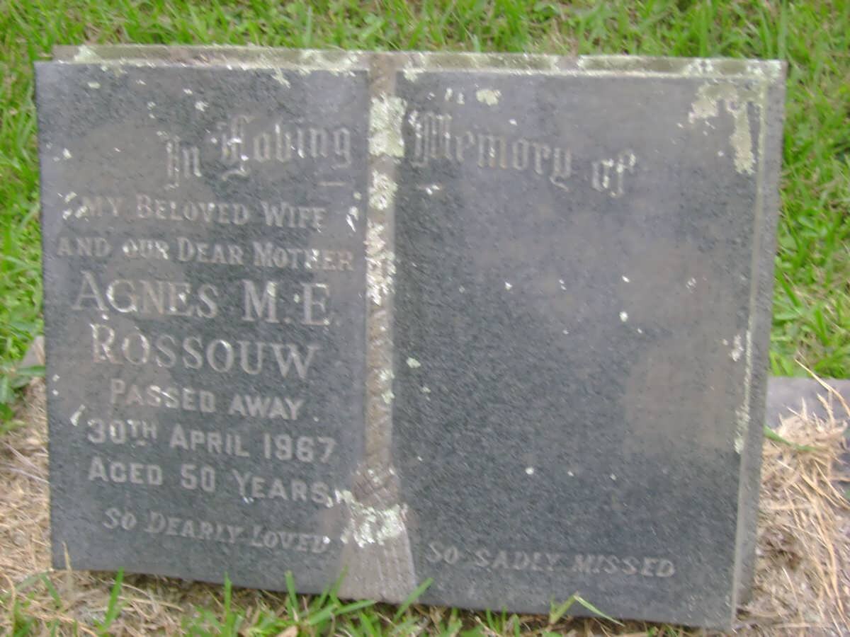 ROSSOUW Agnes M.E. -1967