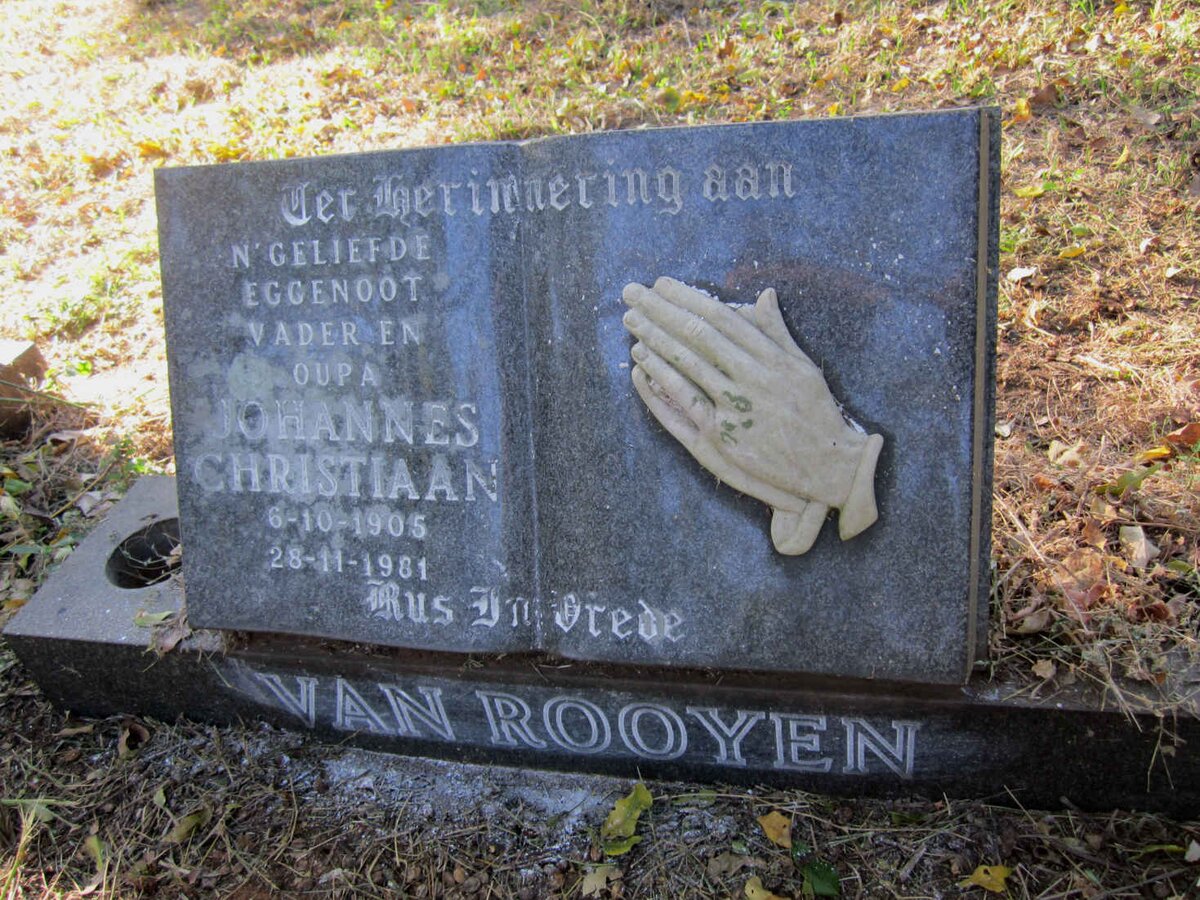 ROOYEN Johannes Christiaan, van 1905-1981