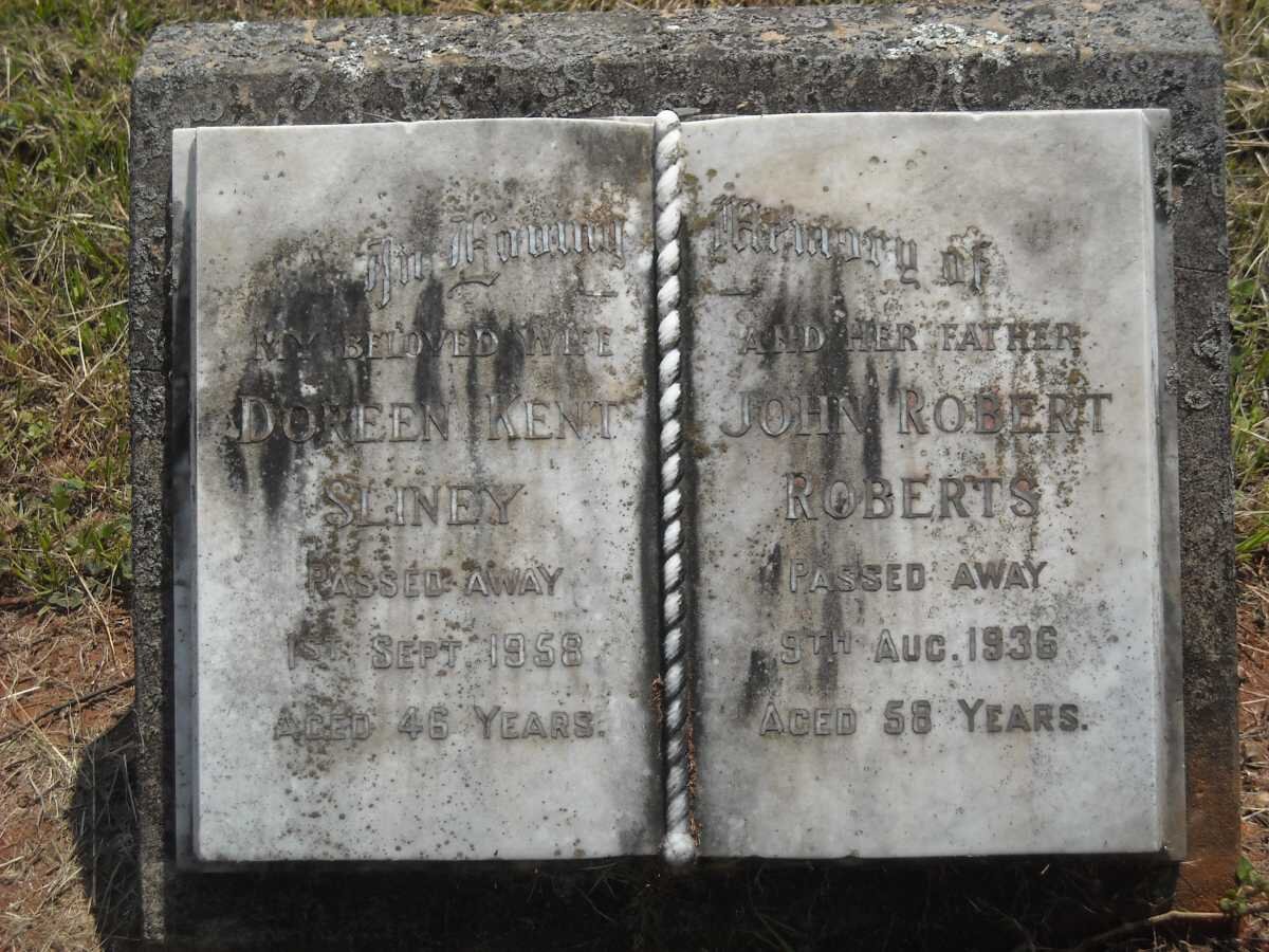 ROBERTS John Robert -1936 ::  SLINEY Doreen Kent -1958