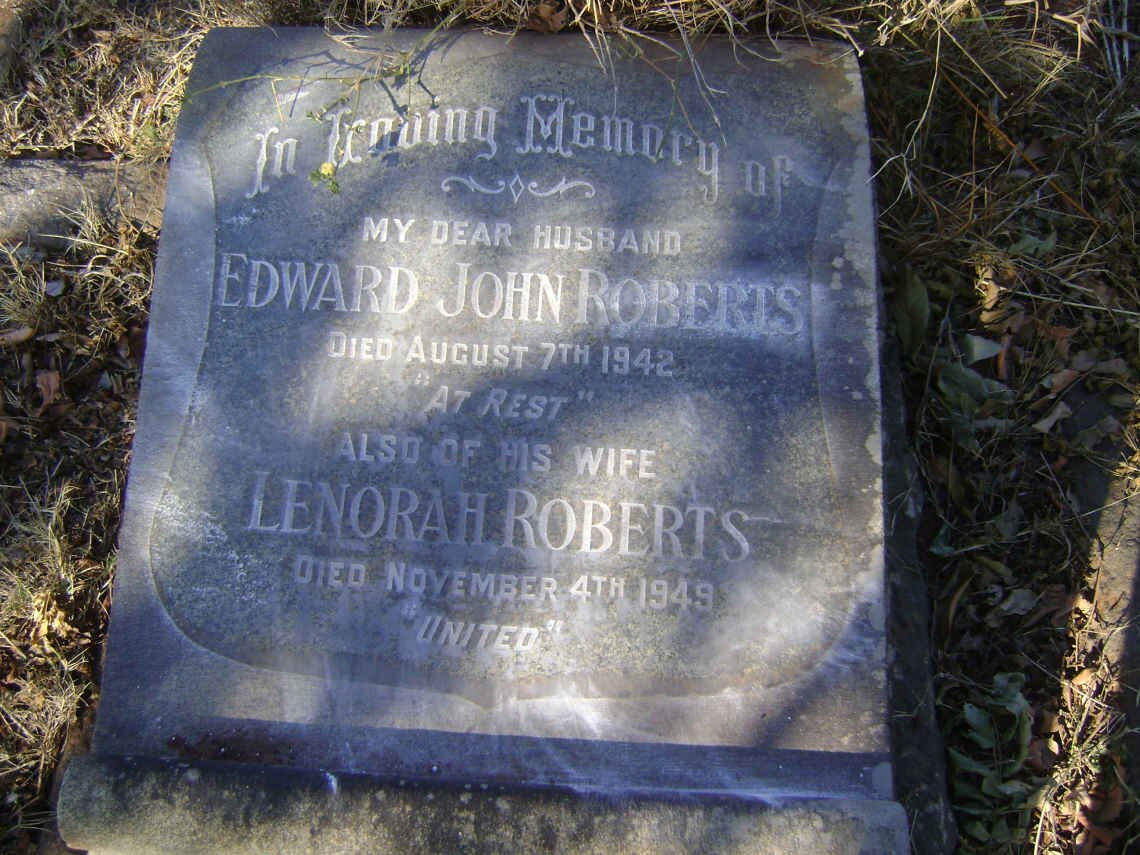 ROBERTS Edward John -1942 &amp; Lenorah -1949