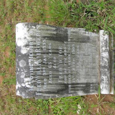 ROBERTS Fred William -1935 &amp; Jane -1958 :: ROBERTS Fred Victor -1909