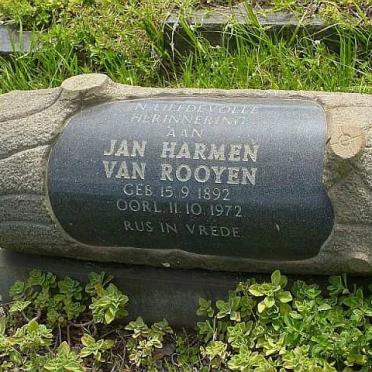 ROOYEN Jan Harmen, van 1892-1972