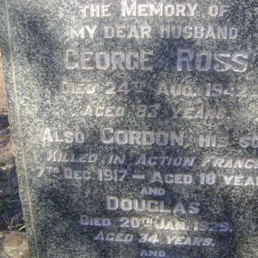 ROSS George -1942 &amp; Jane -1944 :: ROSS Gordon -1917 :: ROSS Douglas -1929