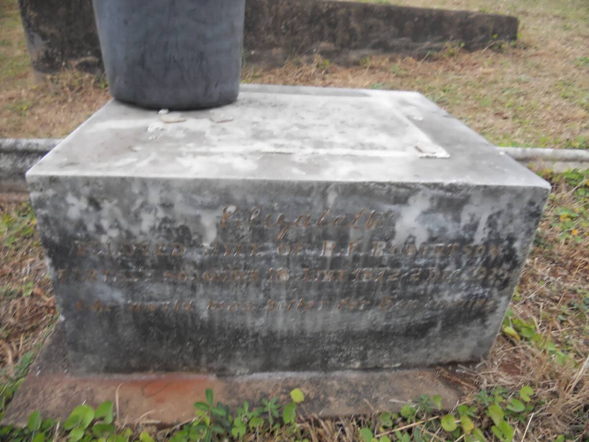 ROBERTSON Elizabeth 1872-1925