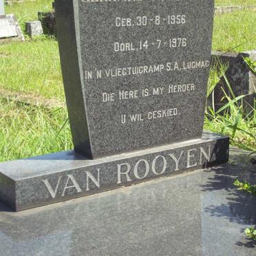 ROOYEN Gerhard Nicolaas , van 1956-1976