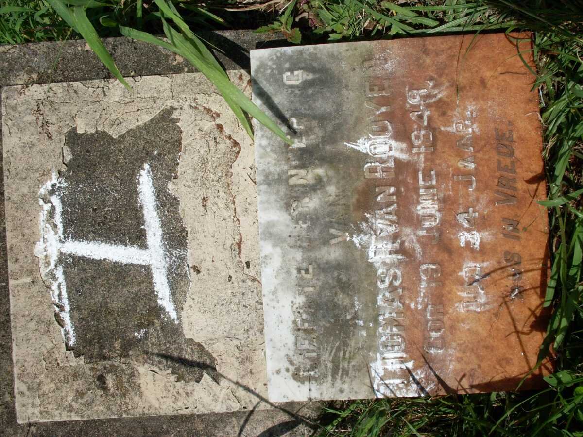 ROOYEN Thomas H. , van -1949