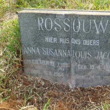 ROSSOUW Louis Jacobus 1887-1964 &amp; Anna Susanna COETZER 1890-1964