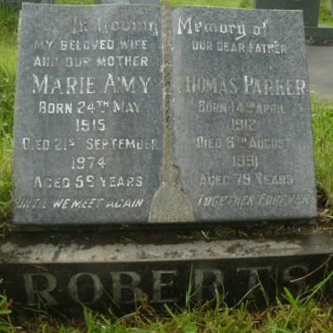 ROBERTS Thomas Parker 1912-1991 &amp; Marie Amy 1915-1974