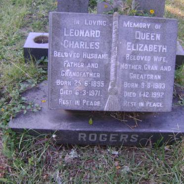 ROGERS Leonard Charles 1895-1971 &amp; Queen Elizabeth 1903-1992