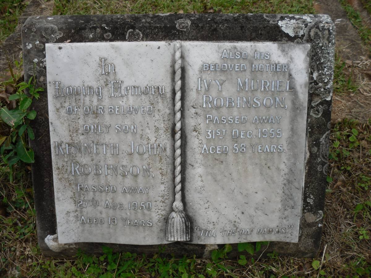ROBINSON Ivy Muriel -1955 :: ROBINSON Kenneth John -1950