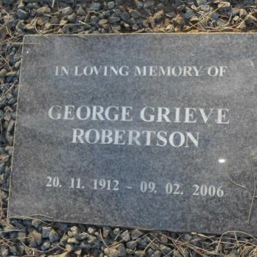 ROBERTSON George Grieve 1912-2006