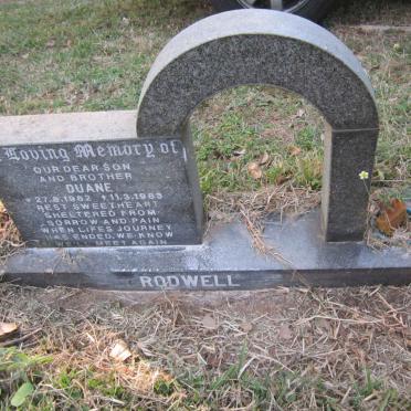 RODWELL Duane 1982-1983