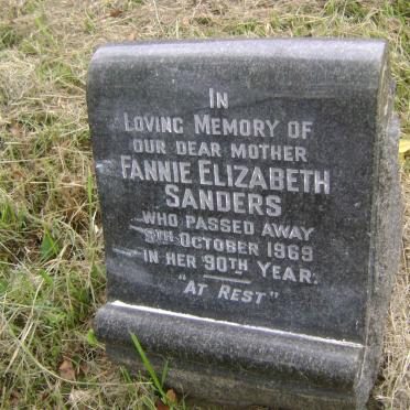 SANDERS Fannie Elizabeth -1969
