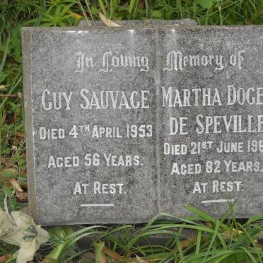 SAUVAGE Guy -1953 :: SPEVILLE Martha Doger, de -1966