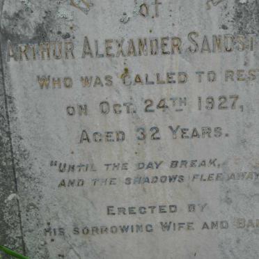 SANDSTROM Arthur Alexander -1927