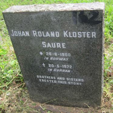 SAURE Johan Roland Kloster 1900-1972