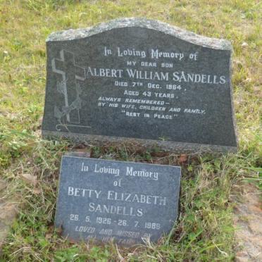 SANDELLS Albert William  -1964 :: SANDELLS Betty Elizabeth 1926-1988
