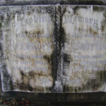 SAUER Alexander -1947 &amp; Isabella -1951