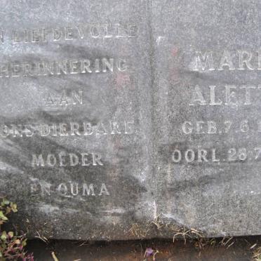 SWANEPOEL Maria Aletta 1908-1974