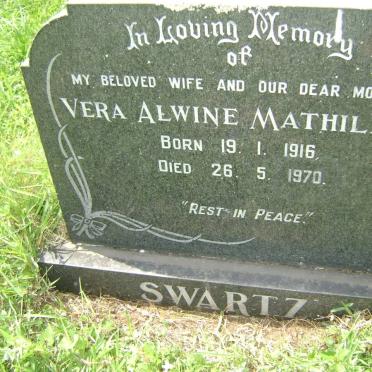 SWARTZ Vera Alwine Mathilde 1916-1970