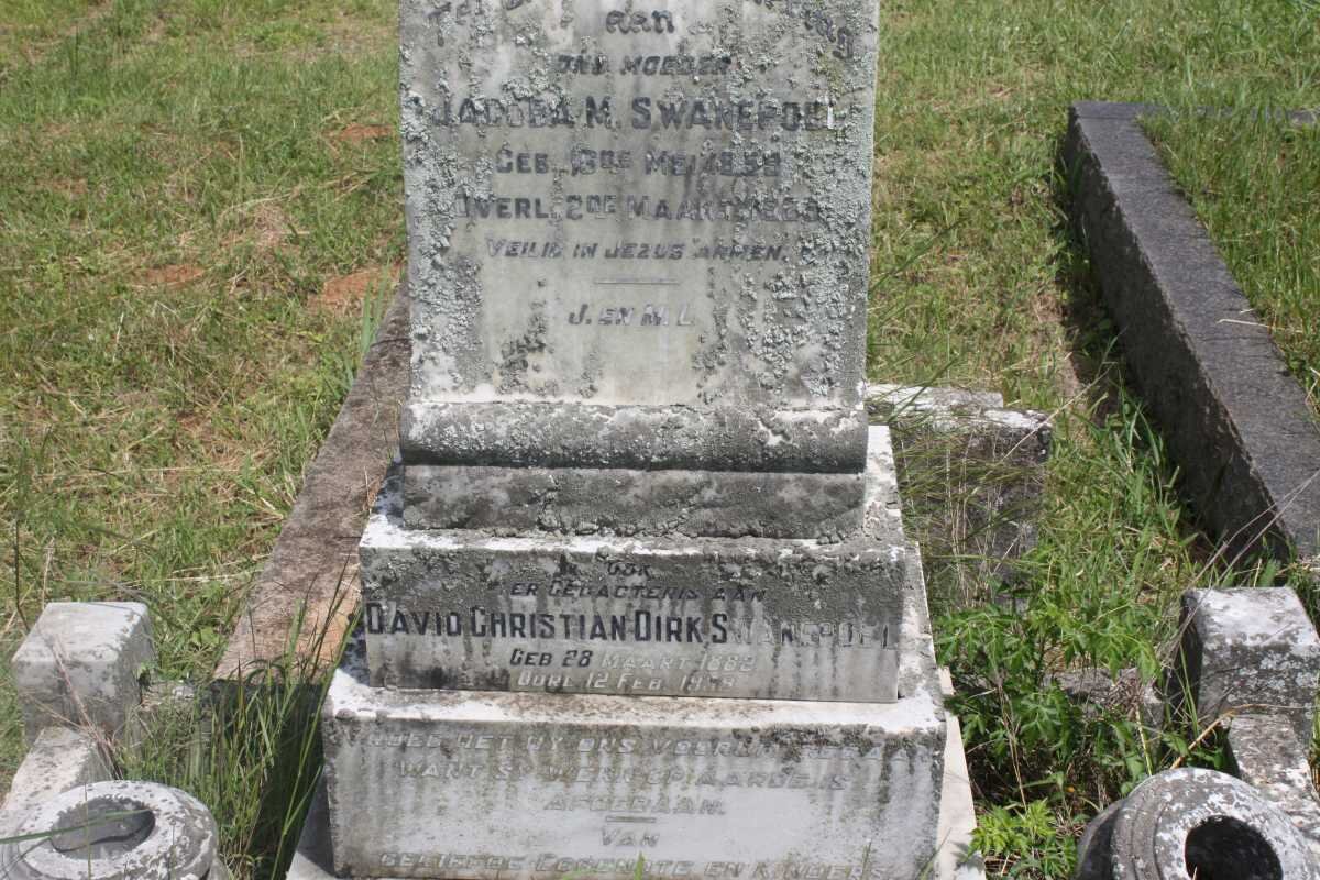 SWANEPOEL David Christian Dirk 1862-1939 :: SWANEPOEL Jacoba M. 1859 -1925