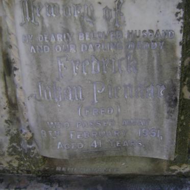 SWARDT Fredrick Johan Pienaar, de -1951