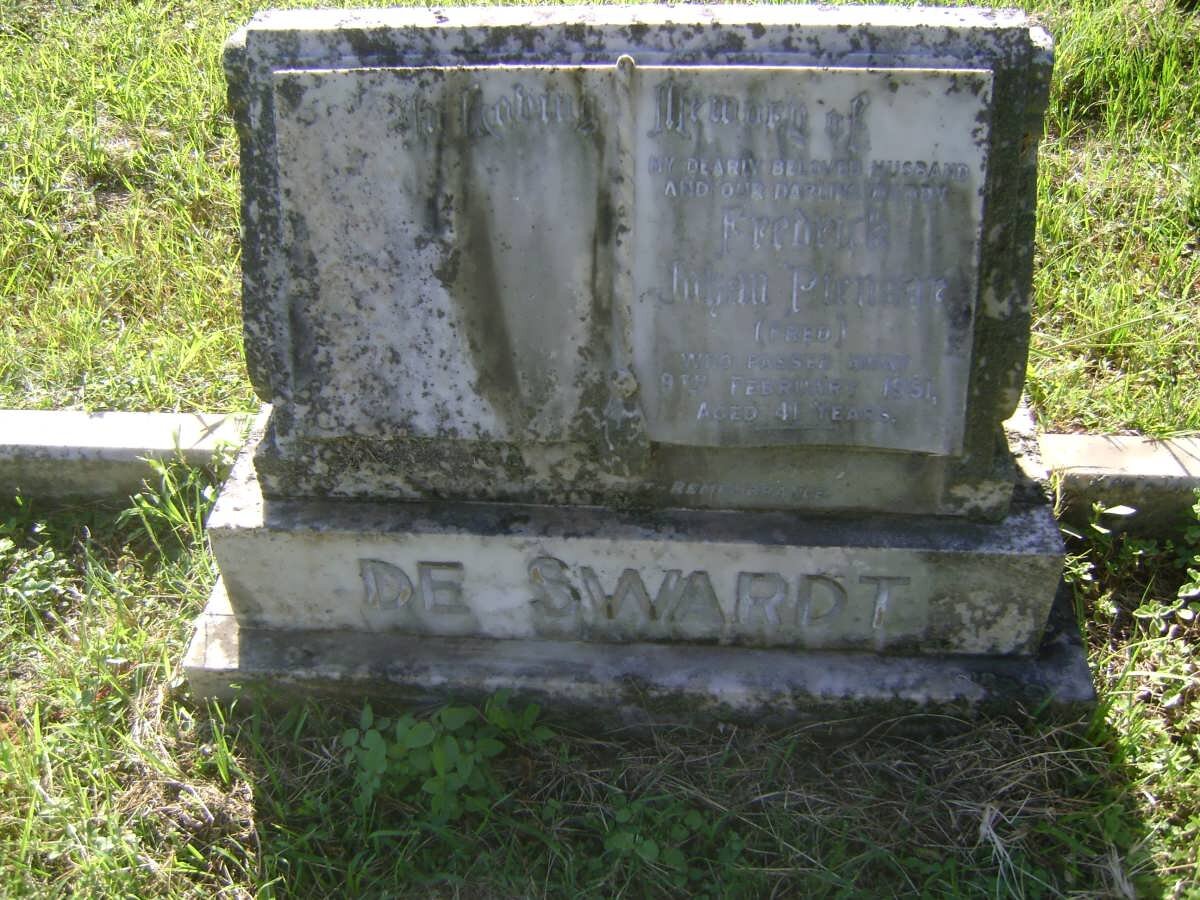 SWARDT Fredrick Johan Pienaar, de -1951