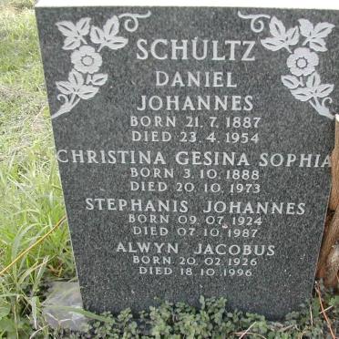 SCHULTZ Daniel Johannes 1887-1954 :: SCHULTZ Christina Gesina Sophia 1888-1973 
