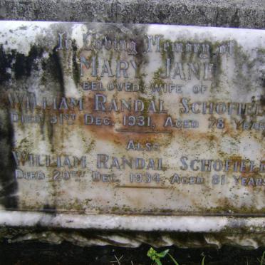 SCHOFIELD William Randal -1934 &amp; Mary Jane 1931