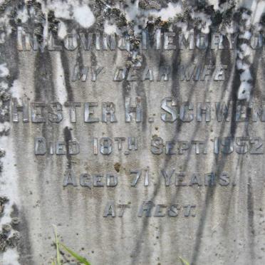 SCHWENN Hester H. -1952