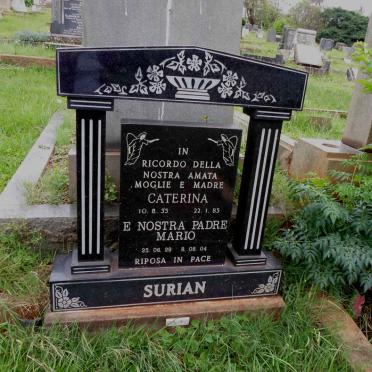 SURIAN Mario 1929-2004 &amp; Caterina 1935-1985