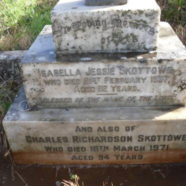 SKOTTOWE Charles Richardson -1971 &amp; Isabella Jessie -1957