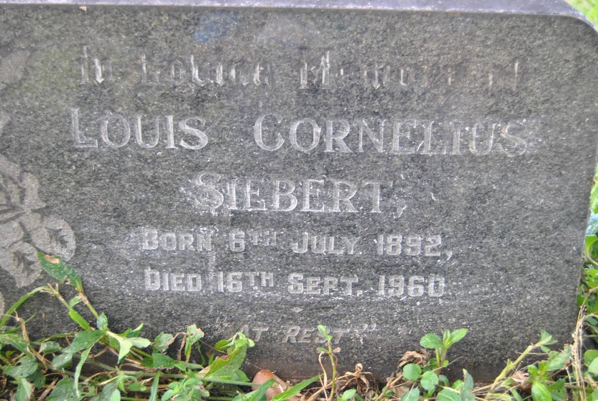 SIEBERT, Louis Cornelius 1892-1960