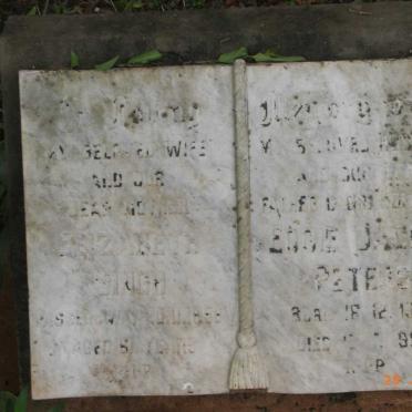 SINGH Elizabeth -1956 :: PETERS Eddie Jackie 1928-1987