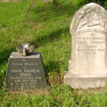 SIMON Gavin Andrew 1970-1991 :: SIMON Basil Andrew -1948