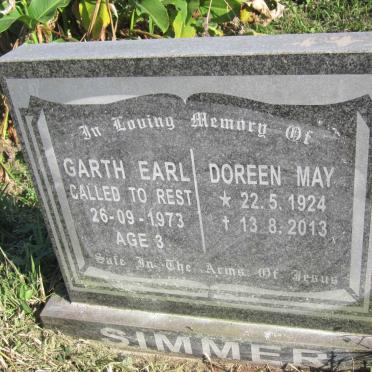 SIMMER Doreen May 1924-2013 :: SIMMER Garth Earl -1973
