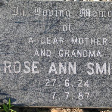 SMITH Rose Ann 1924-1987