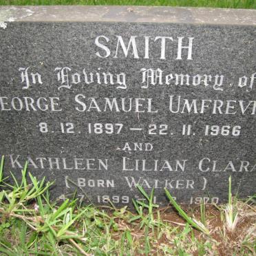 SMITH George Samuel Umfreville 1897-1966 &amp; Kathleen Lilian Clara WALKER 1899-1970