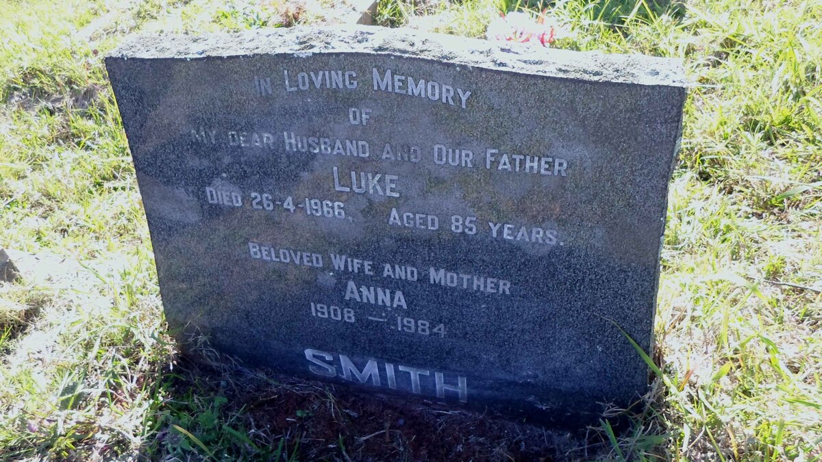  SMITH Luke -1966 &amp; Anna 1908-1984