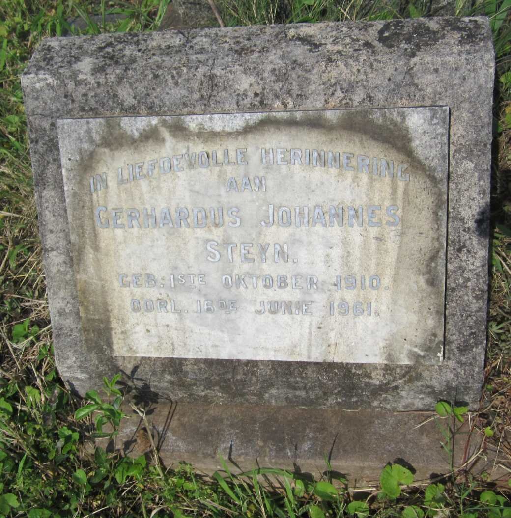 STEYN Gerhardus Johannes 1910-1961